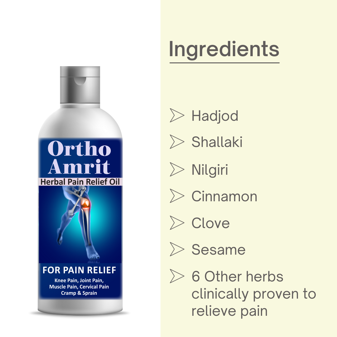 Ortho Amrit Dhuandhar Pain Relief Oil: For Quick & Long Lasting Relief from Joint & Body Pain